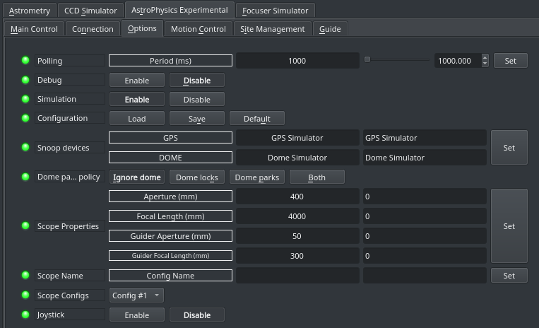 astrophysics options