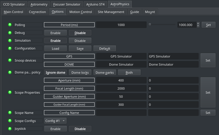 astrophysics options