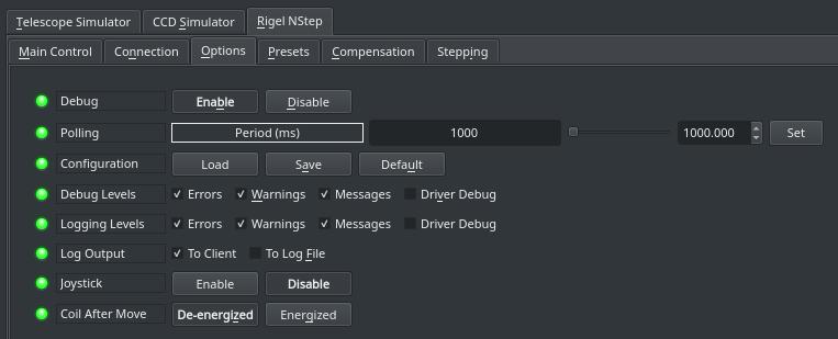 nFocus options