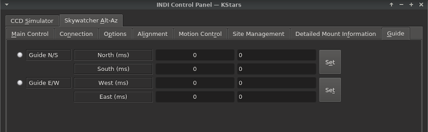 SkyWatcherAltAzMount indi Guide